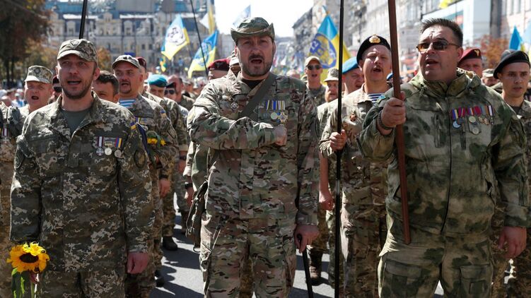 Марш защитников Украины. Фото: Прямой 